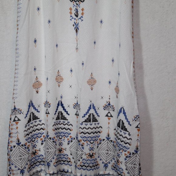 Ecote womens dress size M white printed cutout back mini shift sleeveless casual - Picture 5 of 11